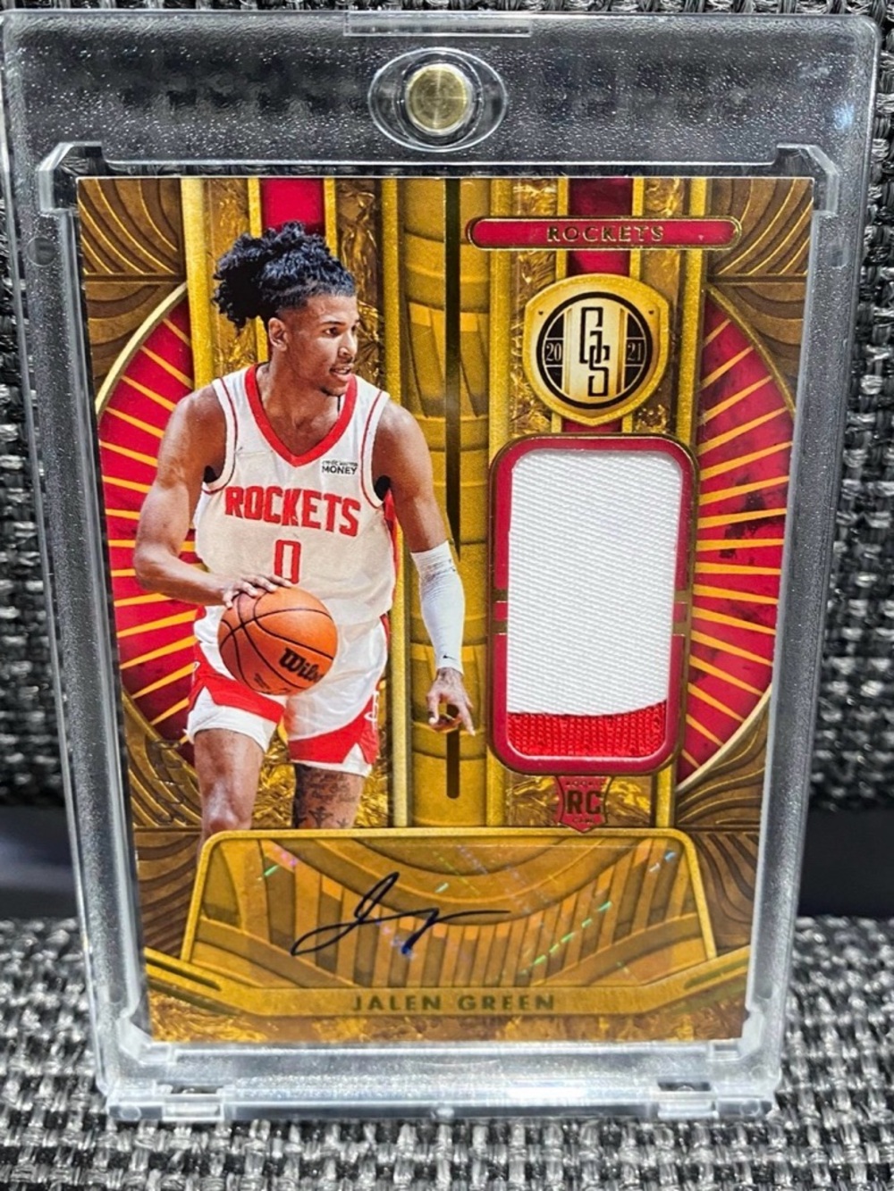 2021 Gold Standard Jalen Green RPA autograph patch /25 rookie card! Rockets Suns